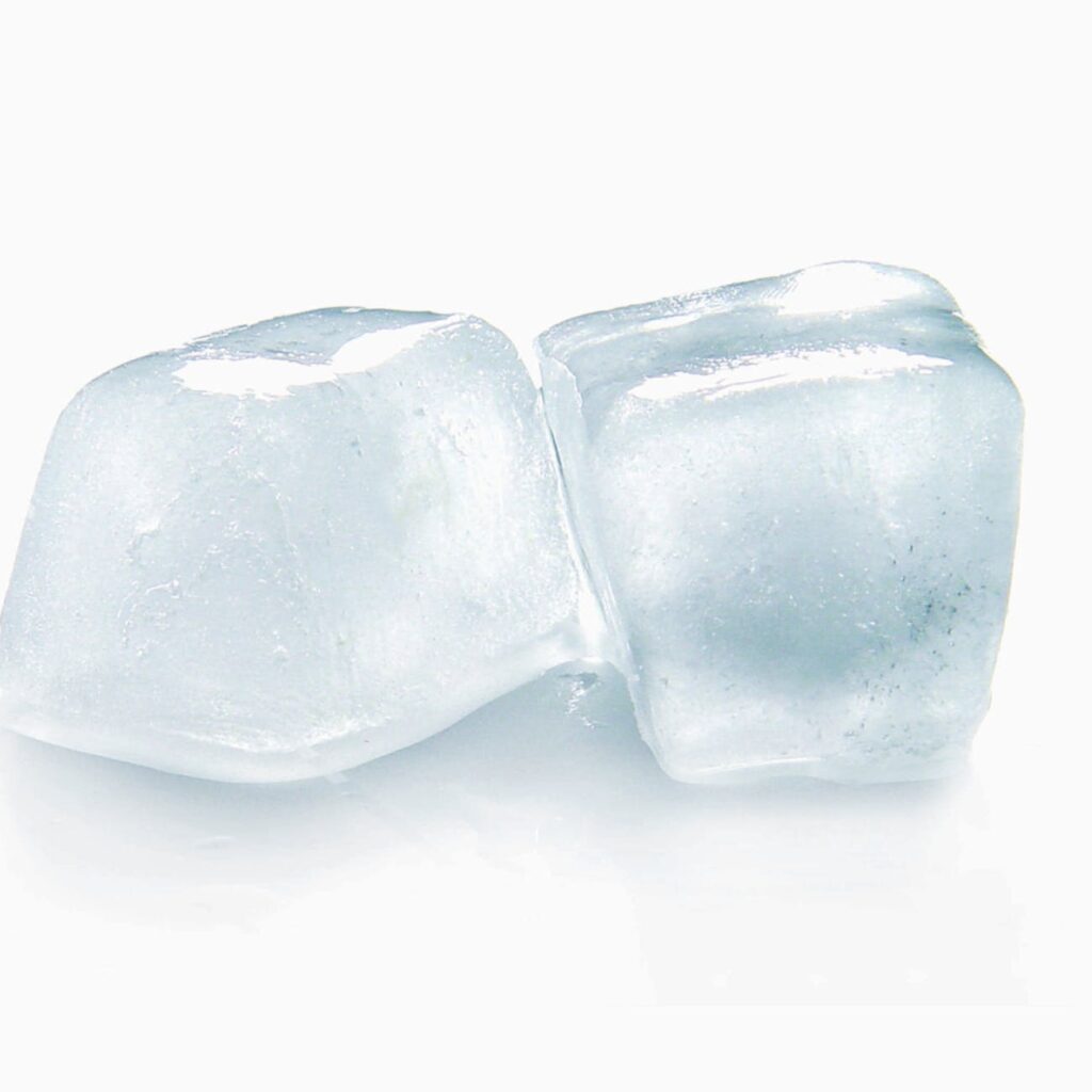 two ice cubes