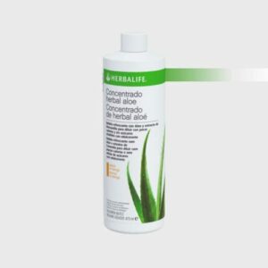 Concentrado herbal aloe Mango 473 ml. Bebida refrescante la cual contiene jugo de aloe vera para darle un toque de cítricos al agua