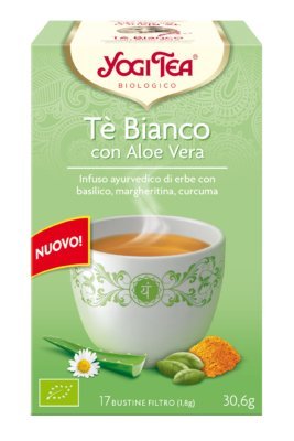 YOGI TEA - Té Blanco con Aloe Vera - Reequilibrante, Armonioso y Agradable para una Regeneración Sensible - 17 filtros